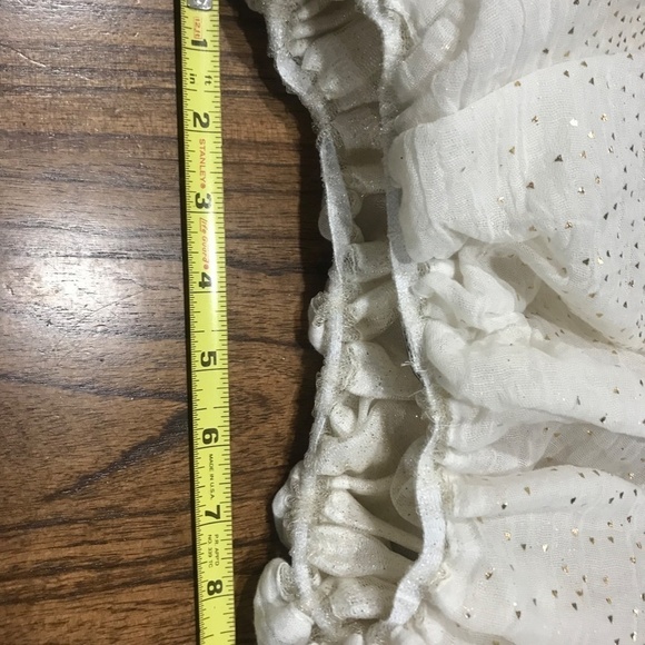 New Oh Baby Frill Tutu Ivory Gold Flecks Elastic Waist Reversible Kid Toddler - Picture 9 of 11